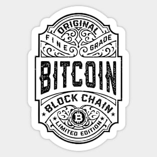 Bitcoin Cryptocurrency Funny Vintage Whiskey Bourbon Label Sticker